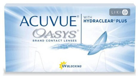 

Лінзи контактні діагностичні acuvue oasys with hydraclear plus 8.4, -6,0, 8.4, -6,0