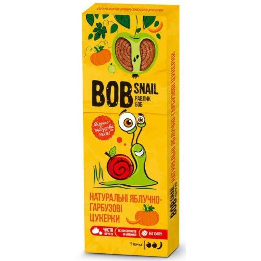 Конфеты Bob Snail (Улитка Боб) 30 г, яблоко, тыква: цены и характеристики