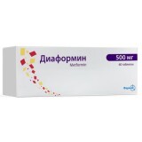 Диаформин табл. п/плен. оболочкой 500 мг блистер №60