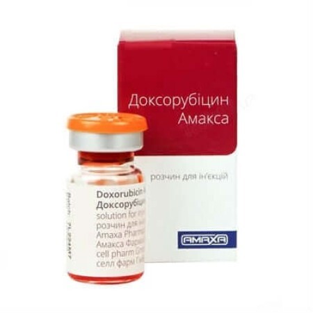 Доксорубіцин Амакса р-н д/ін. 2 мг/мл фл. 25 мл