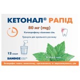 Кетонал Рапид 80 мг гранулы для орального раствора саше 2 г, №12