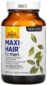 Витаминно-минеральный комплекс Country Life Maxi-Hair для мужчин капсулы, №60