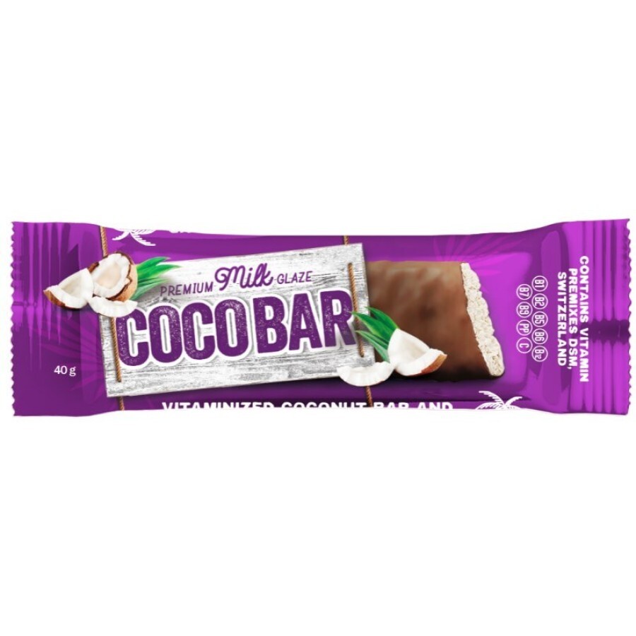 Батончик Coco Bar у молочній кондитерській глазурі, 40 г: ціни та характеристики