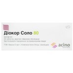 Диокор соло 80 таблетки, п/плів. обол. по 80 мг №30 (10х3): ціни та характеристики