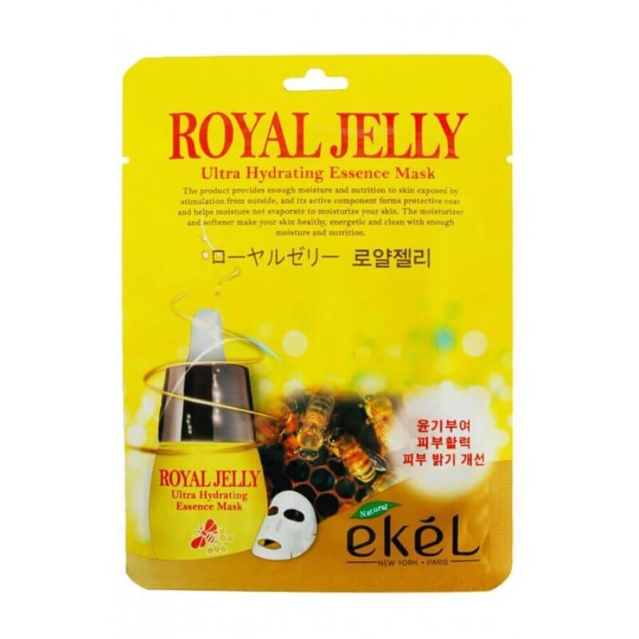 Маска тканинна Ekel для обличчя Royal Jelly з екстрактом бджолиного маточного молочка 25 мл: ціни та характеристики