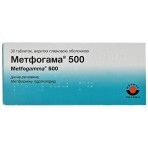 Метфогама 500 табл. в/плівк. обол. 500 мг №30: ціни та характеристики