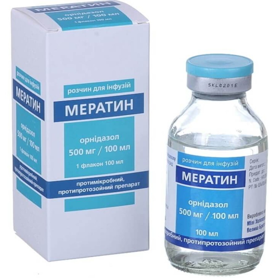 Мератин р-н інф. 500 мг/100 мл фл. 100 мл: ціни та характеристики