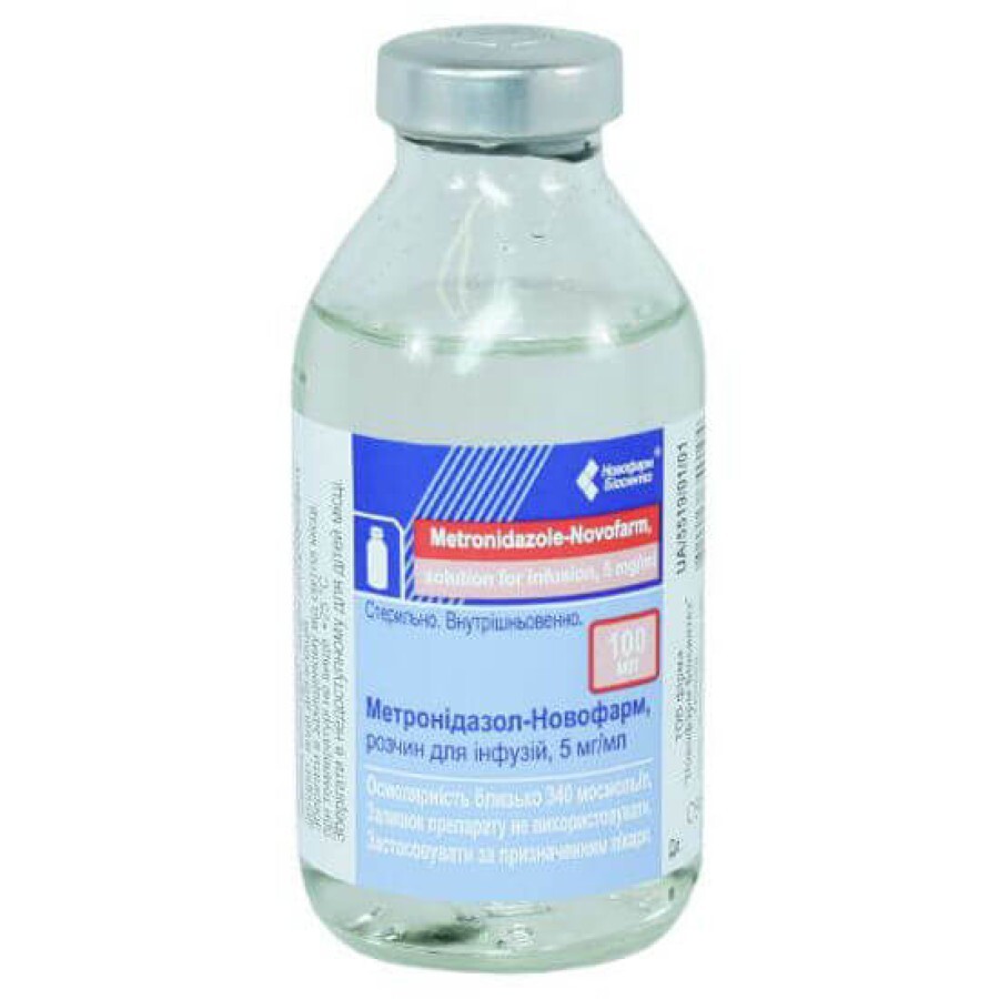 Метронидазол-Новофарм р-р д/инф. 5 мг/мл бутылка 100 мл: цены и характеристики