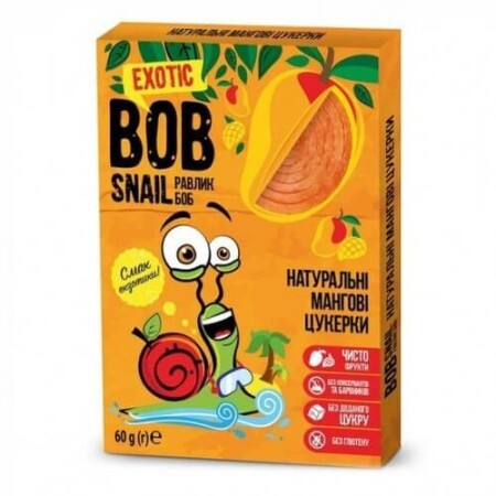 Конфеты натуральные Bob Snail Улитка Боб Манго, 60 г