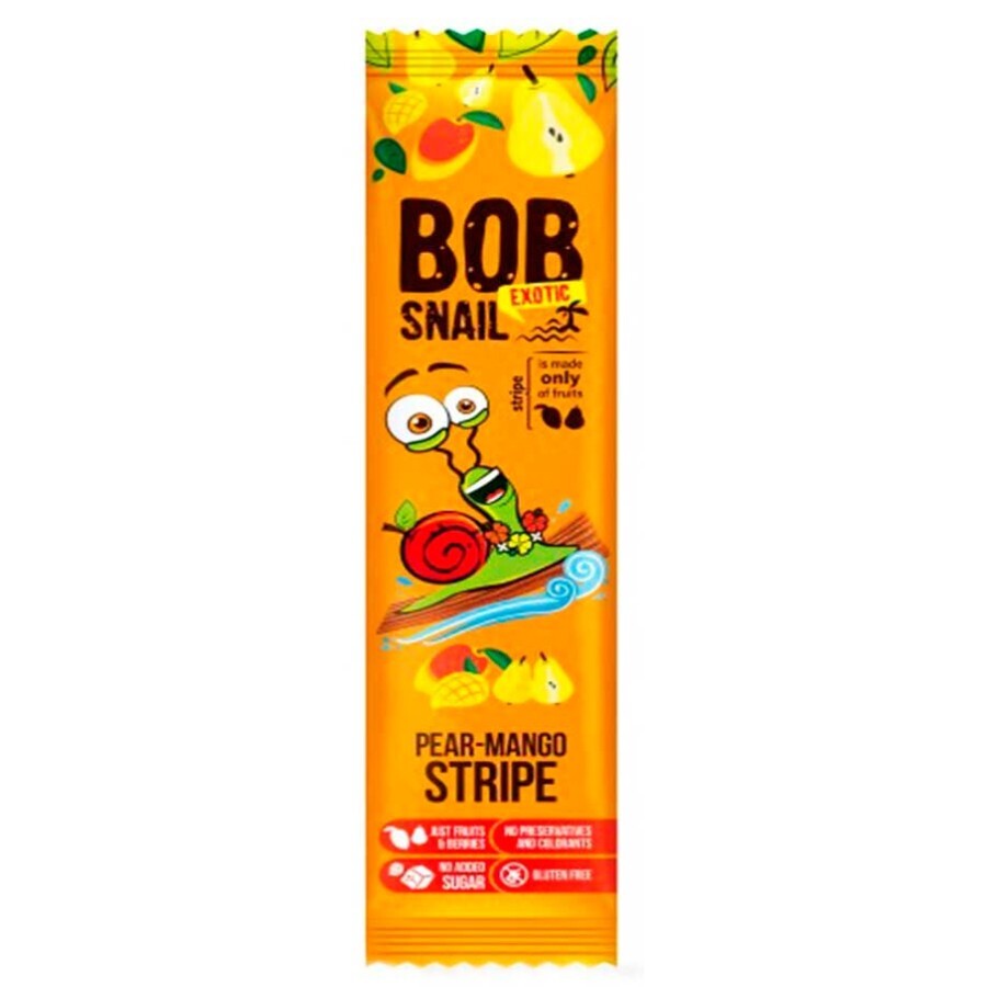 Конфеты фруктово-ягодные страйпс Bob Snail  (Улитка Боб) 14 г, груша-манго: цены и характеристики