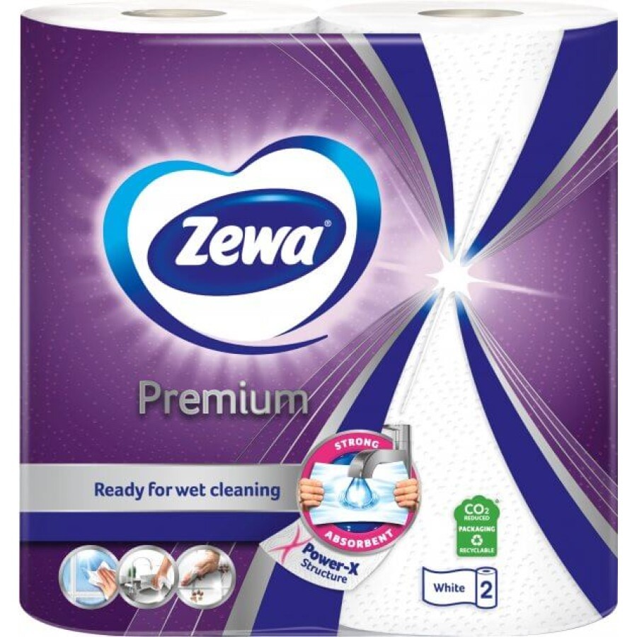 Полотенца бумажные Zewa Премиум 2 рулона: цены и характеристики