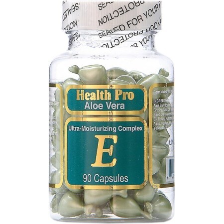 Комплекс Health Pro Aloe Vera увлажнение для лица и шеи с алоэ и витамином Е капсулы, №90