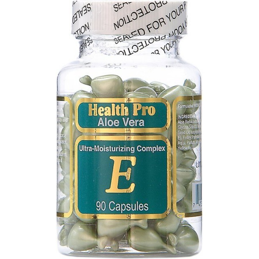 Комплекс Health Pro Aloe Vera увлажнение для лица и шеи с алоэ и витамином Е капсулы, №90: цены и характеристики