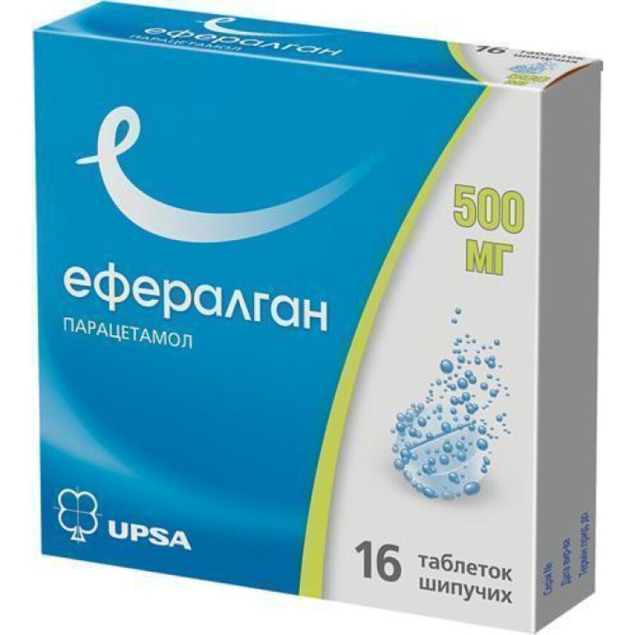 Эффералган табл. 500 мг №16: цены и характеристики