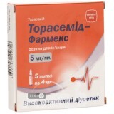 Торасемід-Фармекс 5 мг/мл по 4 мл розчин для ін'єкцій ампули, №5