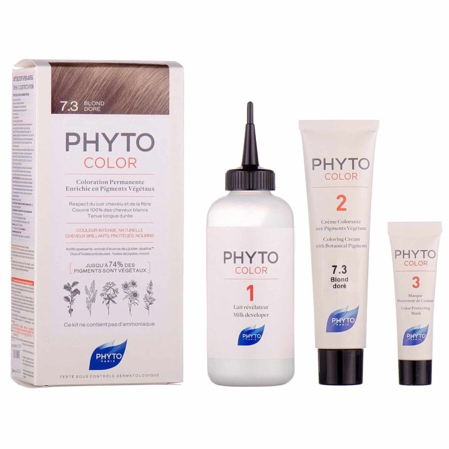 Крем-краска PHYTO Фитоколор для волос тон 7.3, золотисто-русый: цены и характеристики