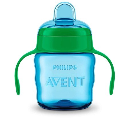 Чашка-непроливайка Philips AVENT SCF551/05 с мягким носиком, с 6 месяцев+ 200 мл, голубой