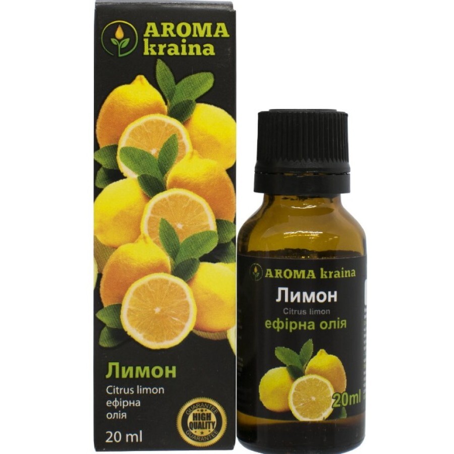 Эфирное масло AROMA kraina Лимон, 20 мл: цены и характеристики