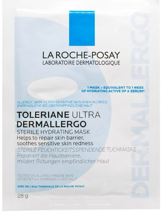 

Тканинна маска La Roche-Posay Toleriane Ultra Dermallergo Sterile Hydrating Mask для гіперчутливої та схильної до алергії шкіри обличчя, 28 г, 28 г, д/гипер.склон.к аллер.кожи лиц