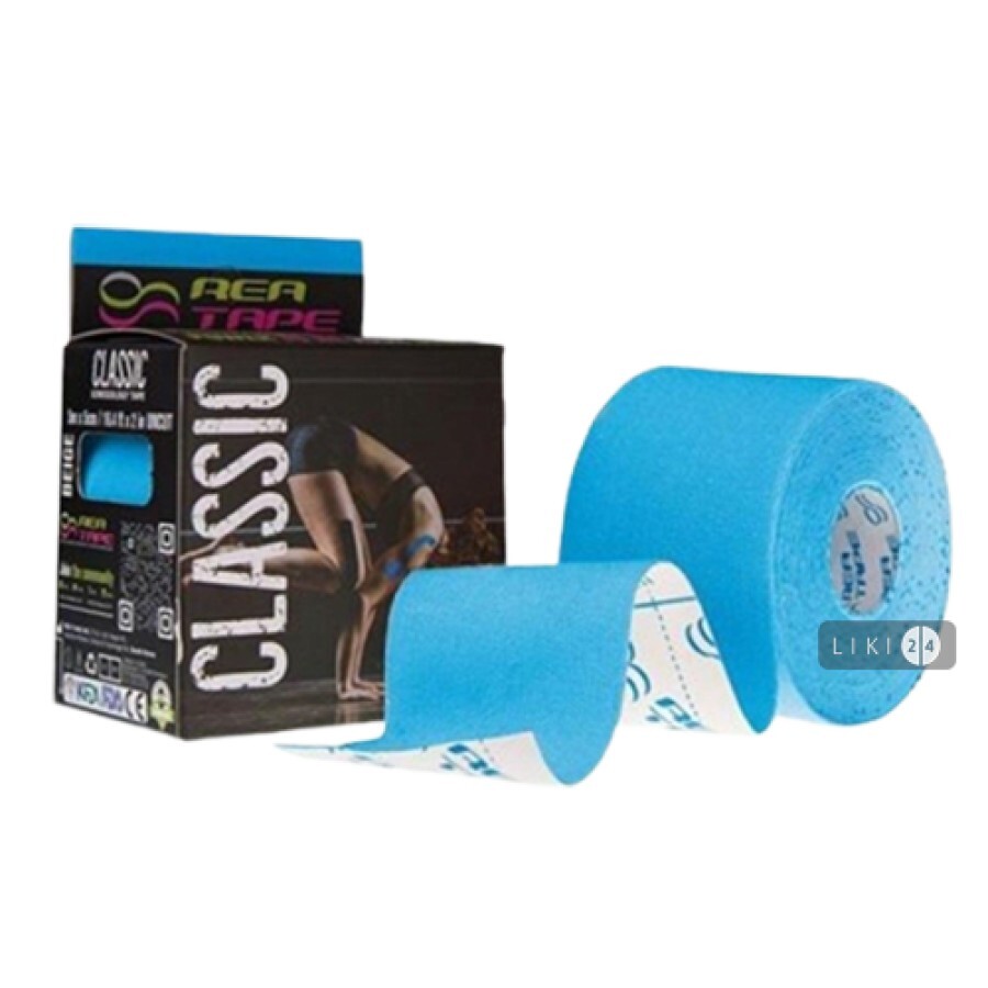 Кінезіо тейп Rea Tape Classic 5 см х 5 м блакитний: ціни та характеристики