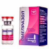 Омепразол ліофіл. д/р-ну д/інф. 40 мг фл.