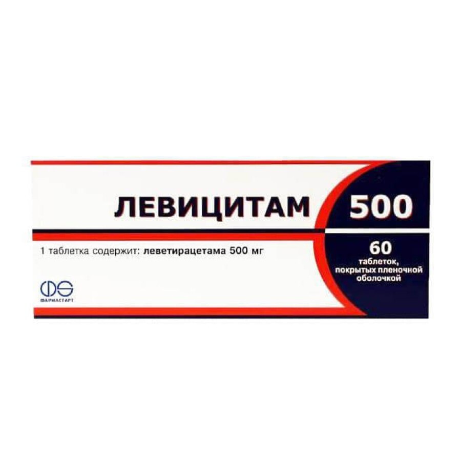 Левіцитам 500 табл. в/плівк. обол. 500 мг блістер №60: ціни та характеристики