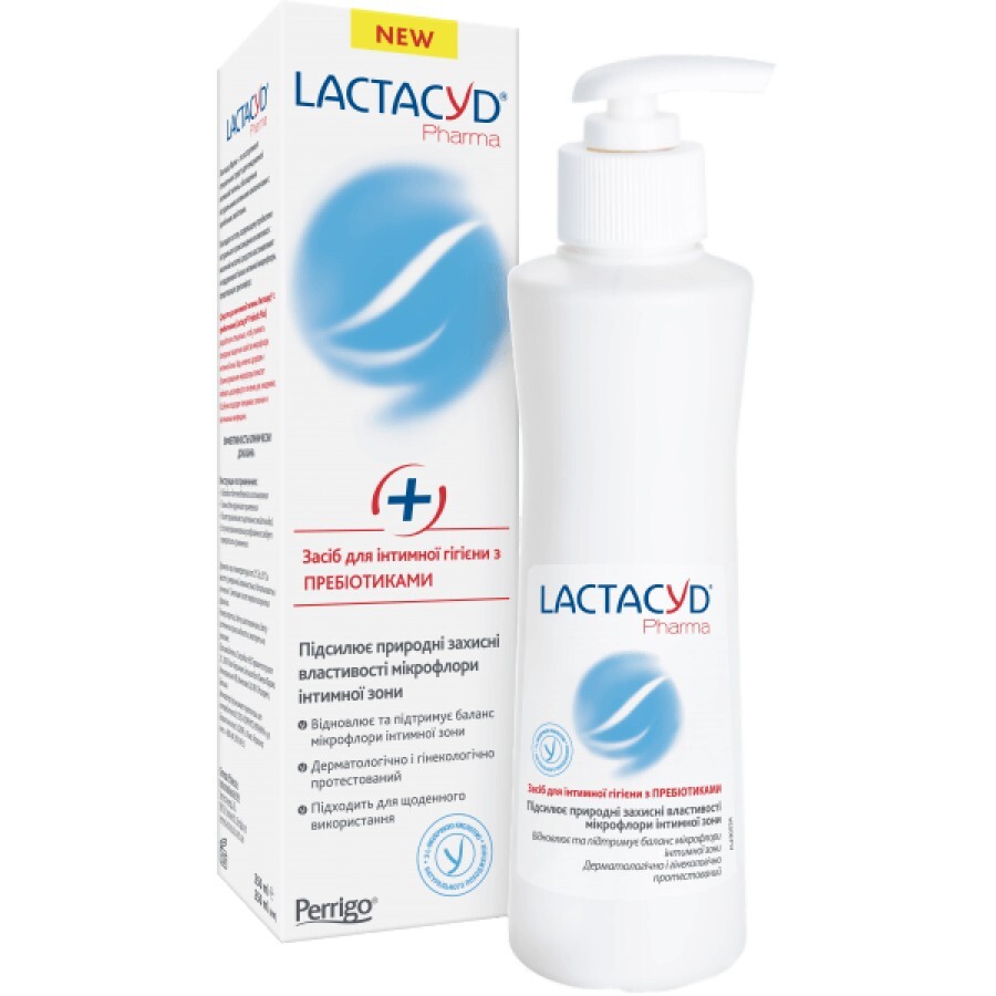 Лактацид з пребіотиками засіб для інтимної гігієни фл. з дозатором 250 мл: ціни та характеристики
