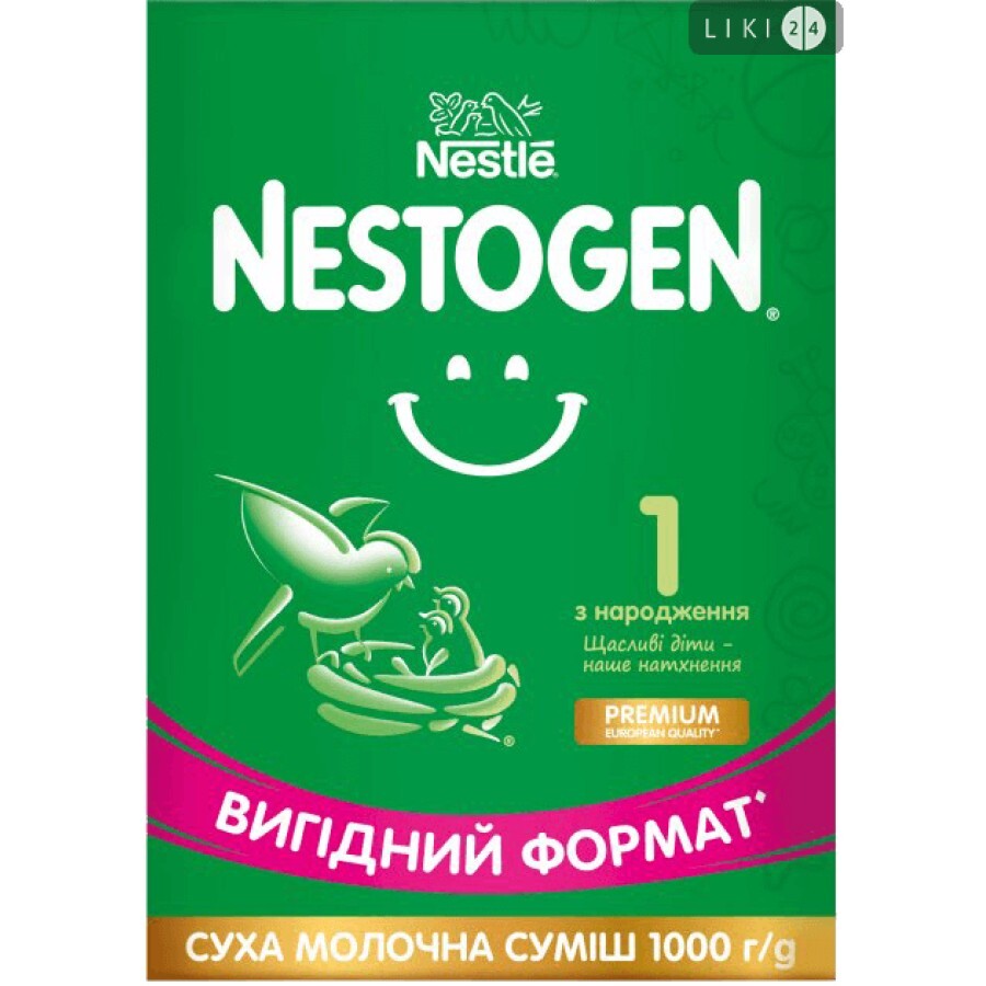 Суміш суха молочна Nestogen 1 з лактобактеріями L. Reuteri для дітей з народження 1000 г: ціни та характеристики