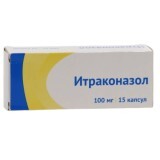 Ітраконазол капс. 100 мг блістер №15