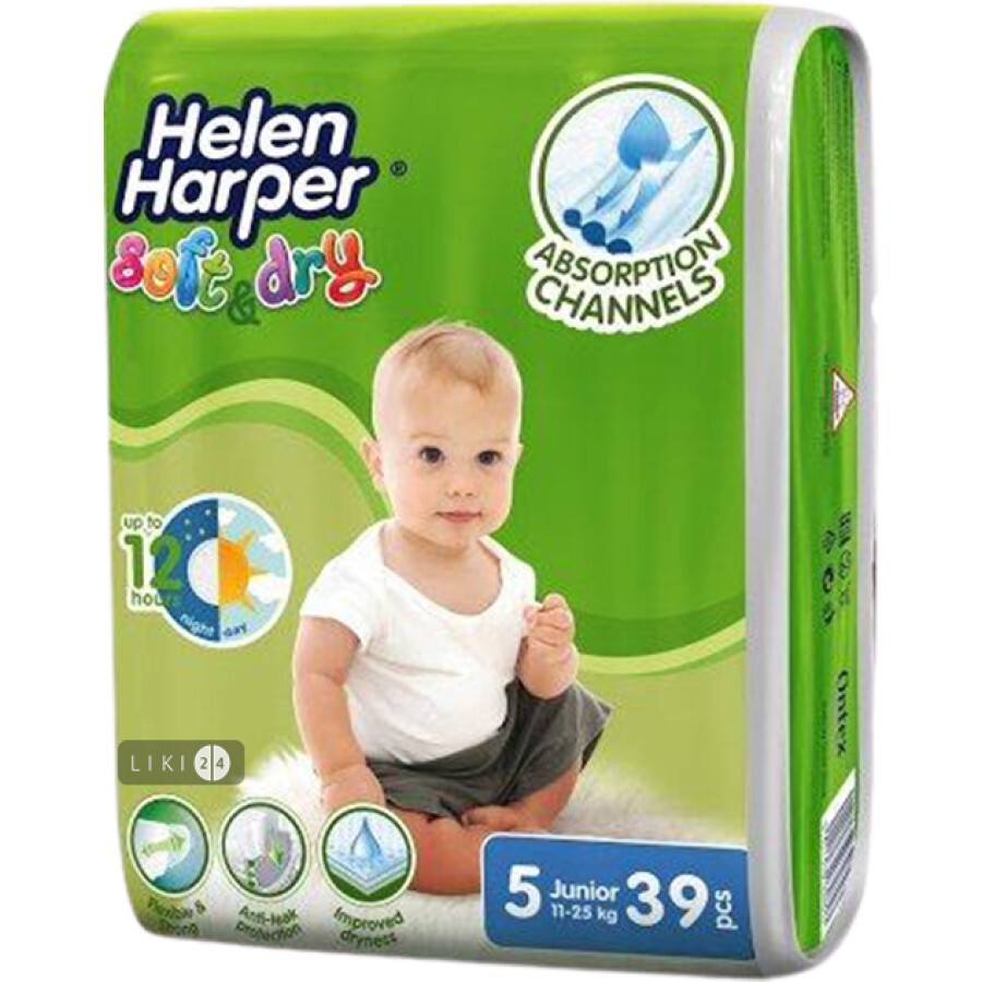 Подгузники детские Helen Harper Soft & Dry Junior 11-25 кг 39 шт: цены и характеристики