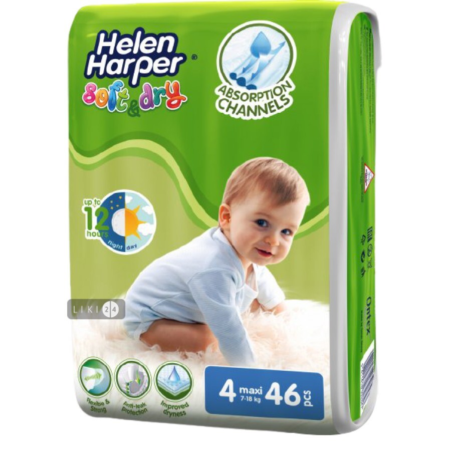 Подгузники Helen Harper Soft & Dry Maxi 7-18 кг 46 шт: цены и характеристики