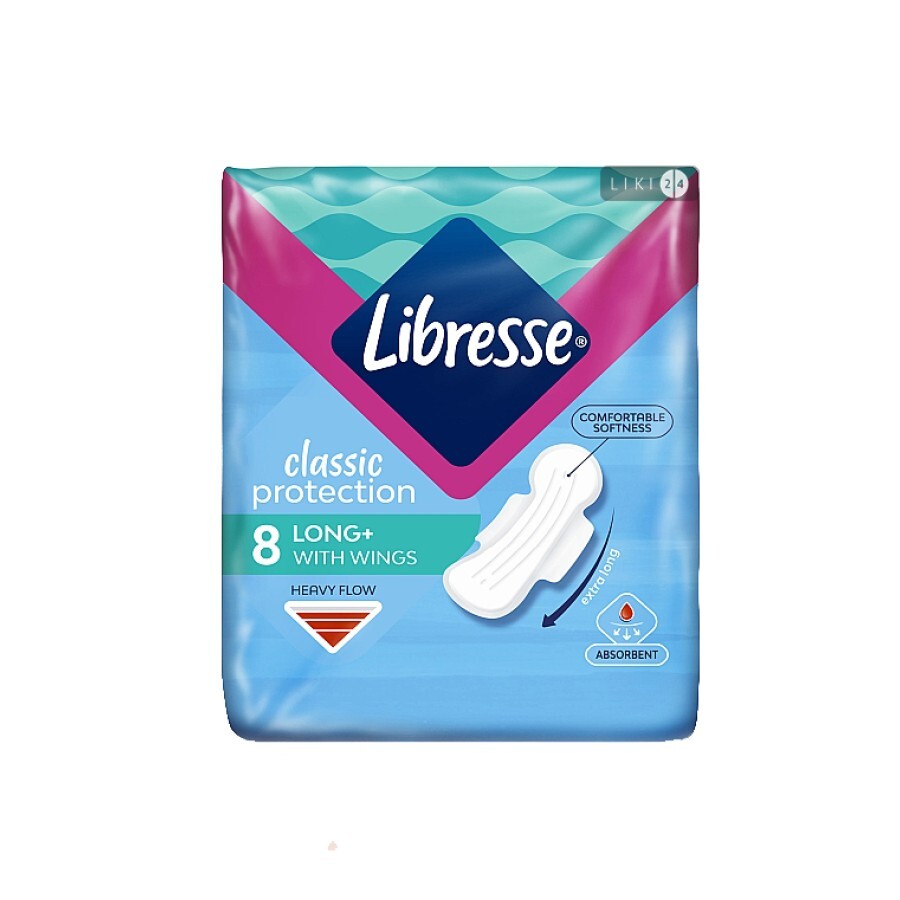Прокладки гігієнічні Libresse Classic Protection Long, 8 шт: ціни та характеристики