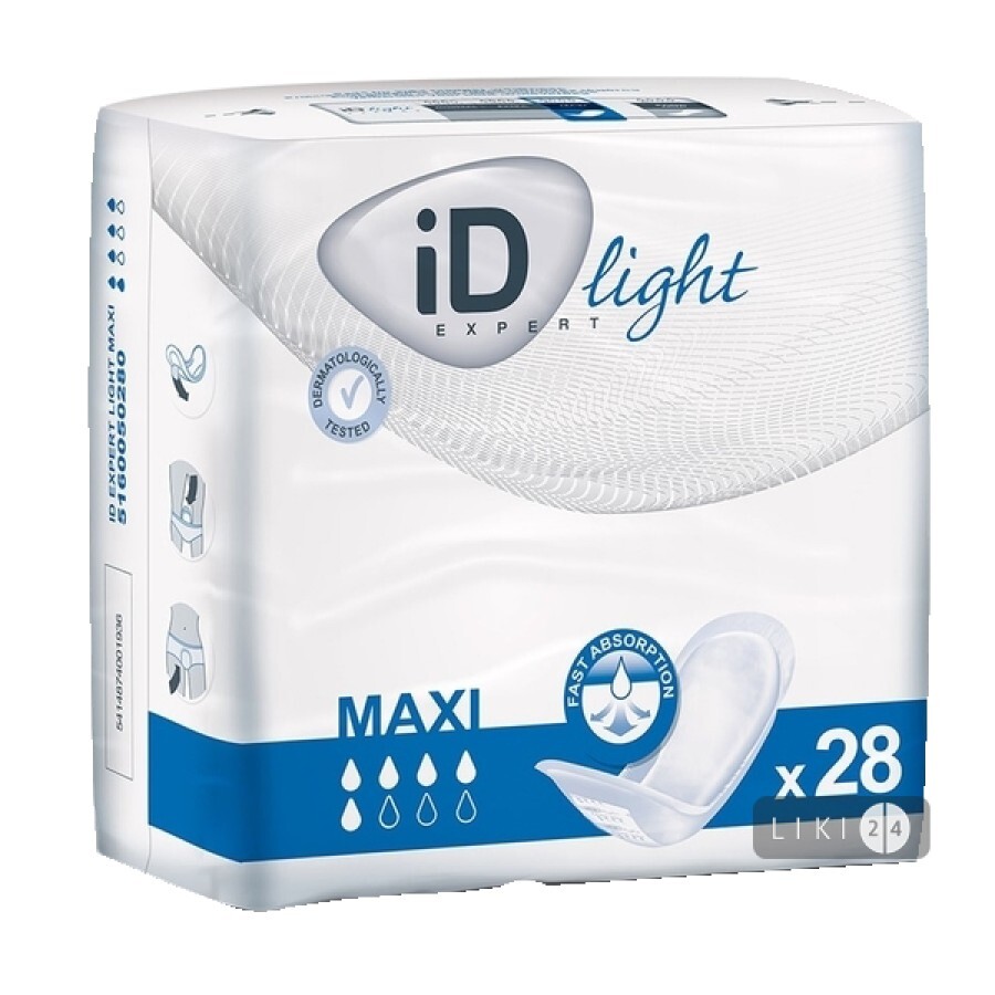 Урологические прокладки iD Pads Light Maxi 28 шт: цены и характеристики