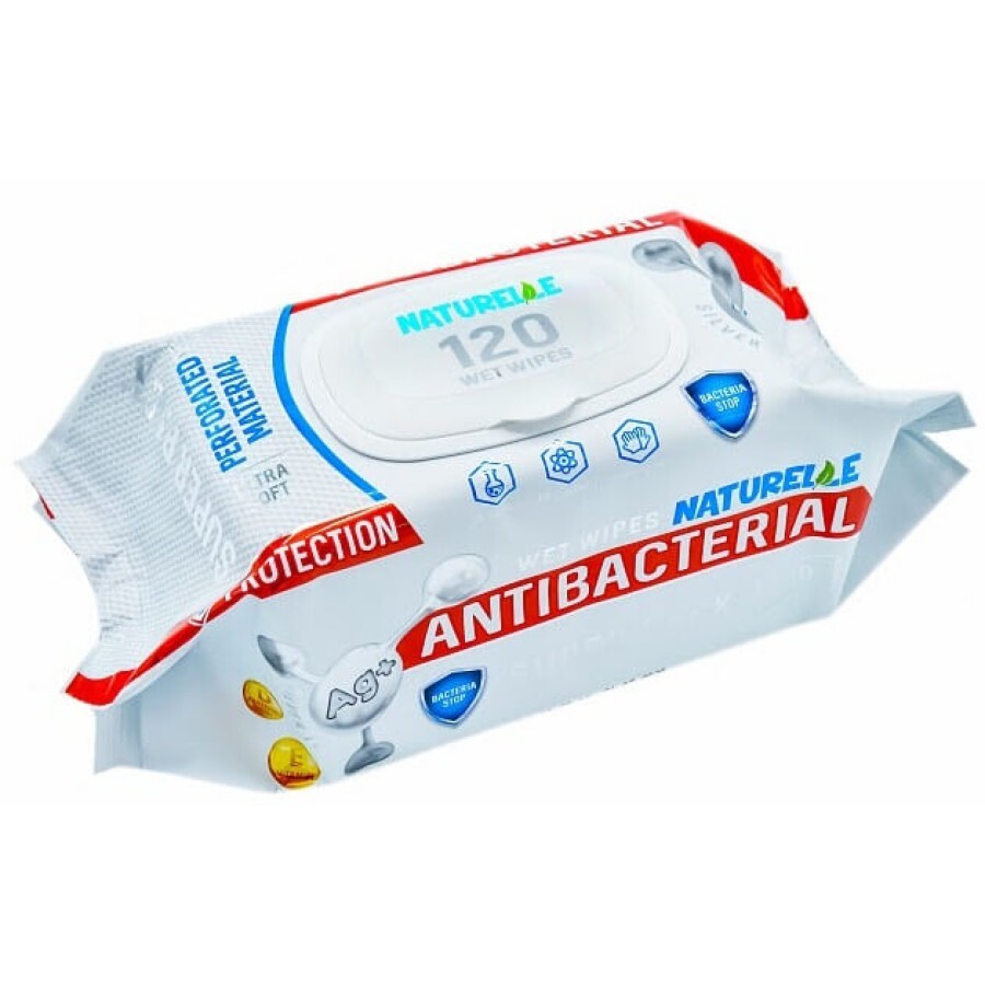 Влажные салфетки Naturelle Antibacterial D-Panthenol, антибактериальные с пантенолом, ионами серебра, №120: цены и характеристики