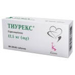 Тиурекс табл. 12,5 мг блістер №90: ціни та характеристики
