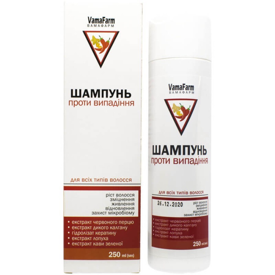 Шампунь VamaFarm против выпадения волос 250 мл: цены и характеристики