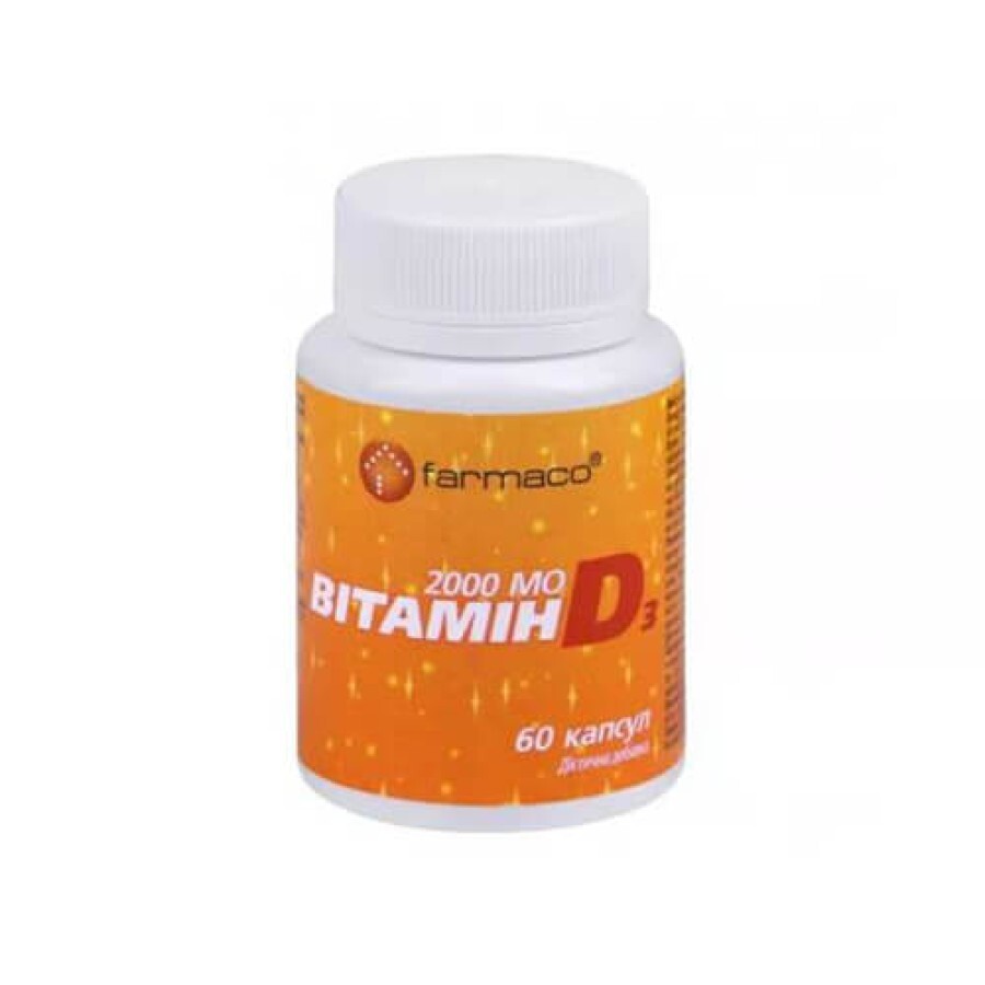 Вітамін D3 2000 МО Farmaco капсули, №60: ціни та характеристики