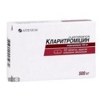 Кларитромицин табл. п/плен. оболочкой 500 мг блистер №10: цены и характеристики