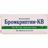 Бромкриптин-КВ табл. 2,5 мг блістер №30