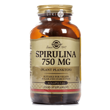 Спирулина Solgar 750 мг №80