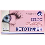Кетотифен кап. глаз. 0,25 мг/мл фл. 5 мл, с крышкой-капельницей