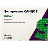 Цефуроксим Сандоз табл. п/плен. оболочкой 250 мг №14