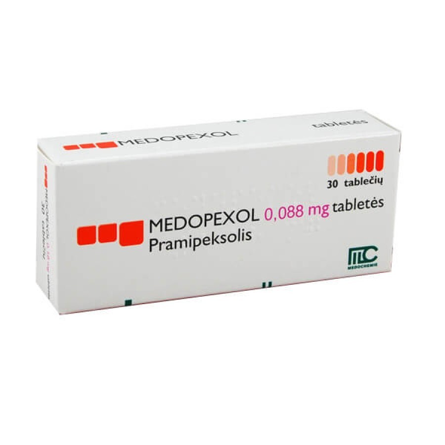 Медопексол табл. 0,088 мг блістер №30: ціни та характеристики