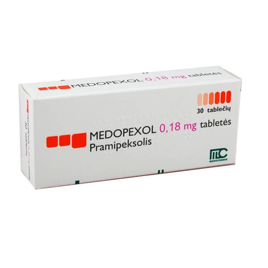 Медопексол табл. 0,18 мг блістер №30: ціни та характеристики