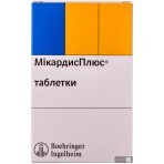Микардисплюс табл. 40 мг + 12.5 мг блистер №14: цены и характеристики
