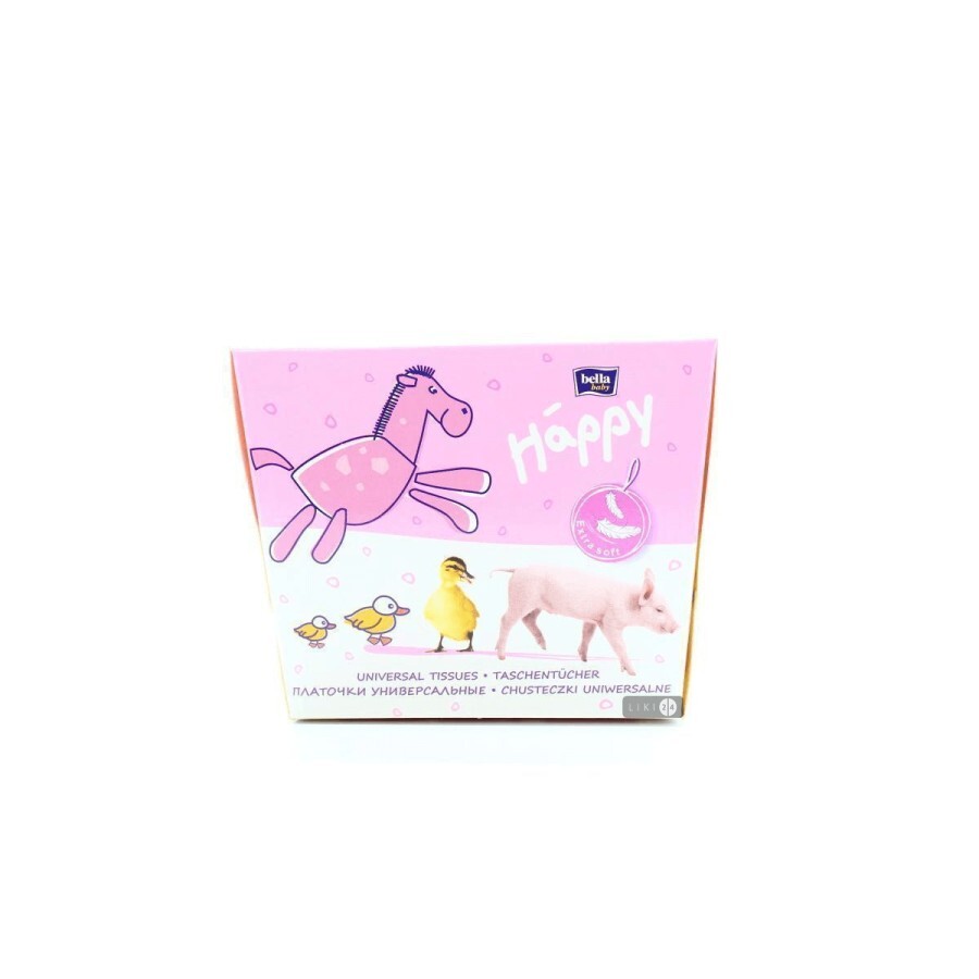 Салфетки Bella Baby Happy двухслойные разноцветные. №80 (2 * 40) картон: цены и характеристики