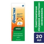 Фенистил капли 1 мг/мл фл. 20 мл: цены и характеристики