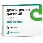 Доксициклін-Дарниця капс. 100 мг контурн. чарунк. уп. №10: ціни та характеристики