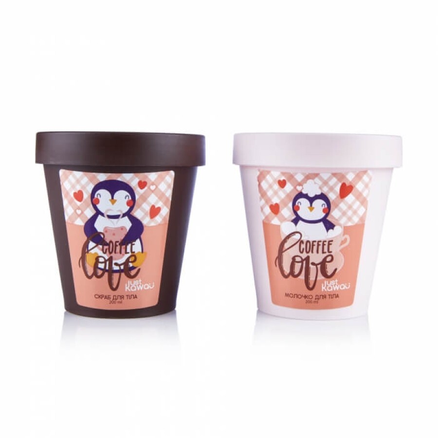 Подарочный набор Just Kawaii Coffee Love (молочко для тела, 200 мл + кофейный скраб для тела, 200 мл): цены и характеристики