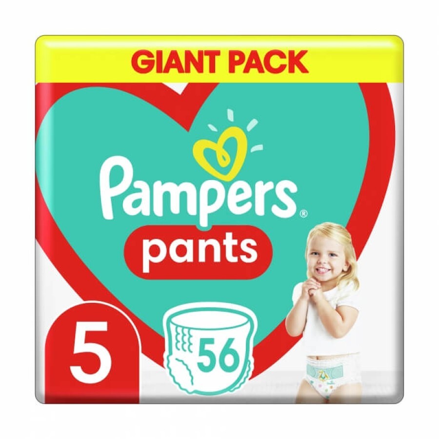 Підгузки-трусики Pampers Pants р5 12-17 кг 56шт Giant: ціни та характеристики